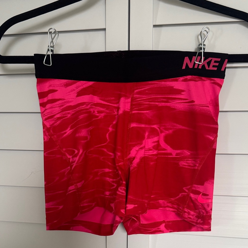 Nike Red and Black Athletic Shorts